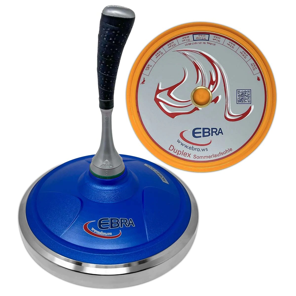 EBRA Eisstock Profil-Duplex Sommerlaufsohle gelb 14 L 