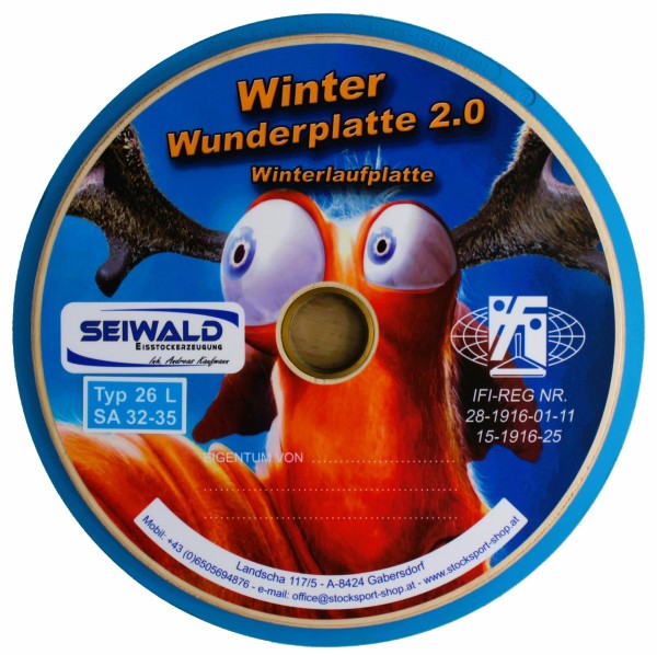 eisstock24 Seiwald Wunderplatte 2.0 - Eisstock Winterlaufplatte