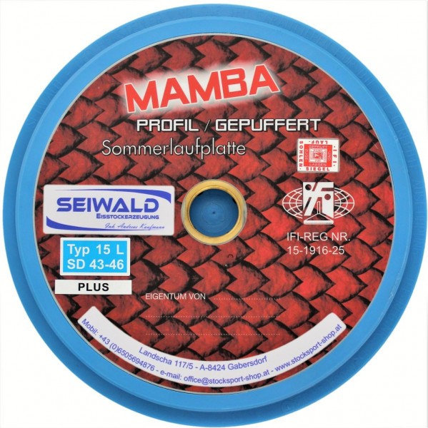 eisstock24 Seiwald Mamba PLUS Profil gerillt Somerlaufsohle blau