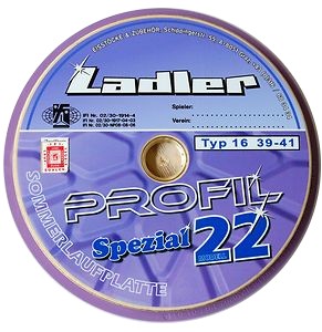 eisstock24 LADLER Profilplatte violett / lila Typ 16 Modell 22 Spezial