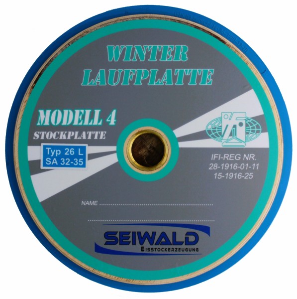 eisstock24 Seiwald Eisstock Winterplatte Modell 4