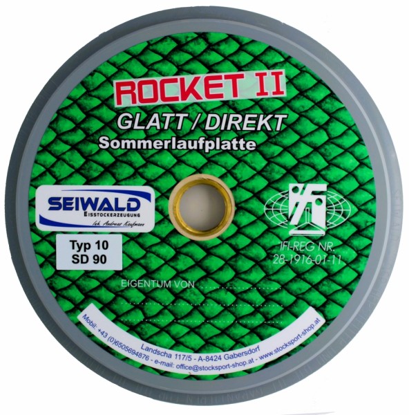 eisstock24 Seiwald Mamba Rocket II glatt Somerlaufsohle Schussplatte Typ 10