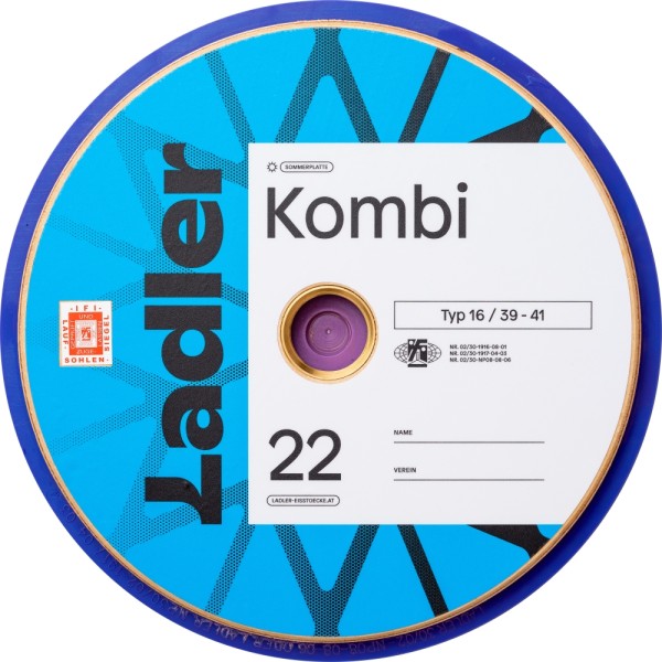 LADLER Profilplatte Modell 22 - Kombi - Eisstock / Sommerlaufsohle neues Design