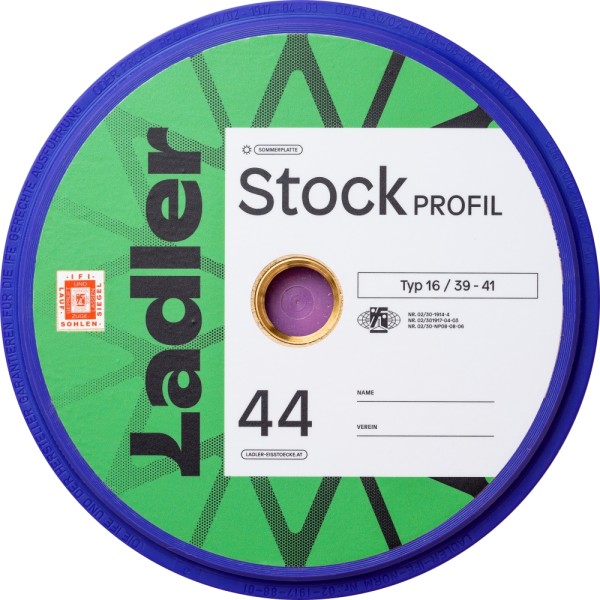 eisstock24 LADLER Profilplatte Modell Stock 44 - Eisstock / Sommerlaufsohle neues Design